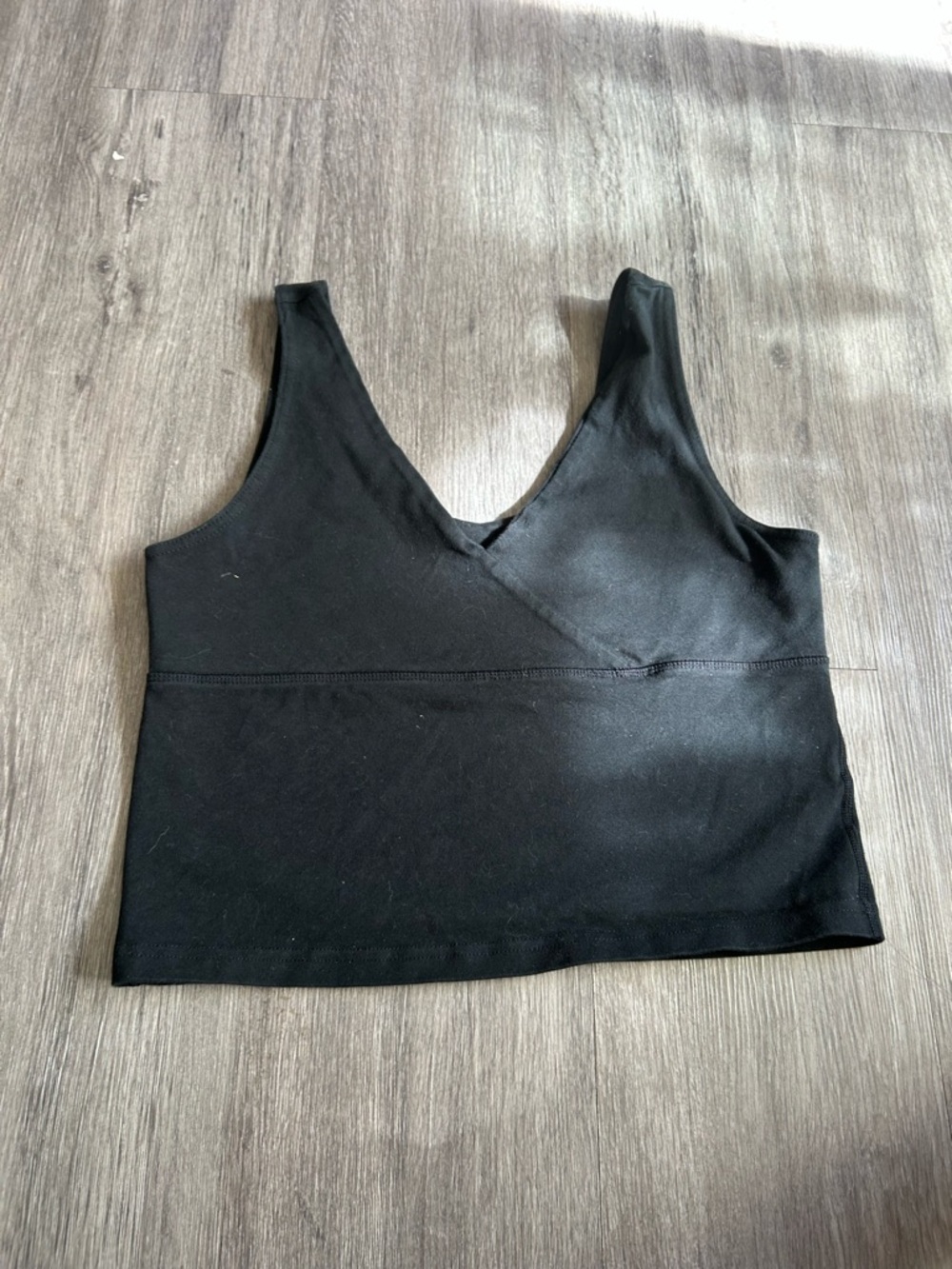 Pact Black Scoop Neck Ribbed Tank